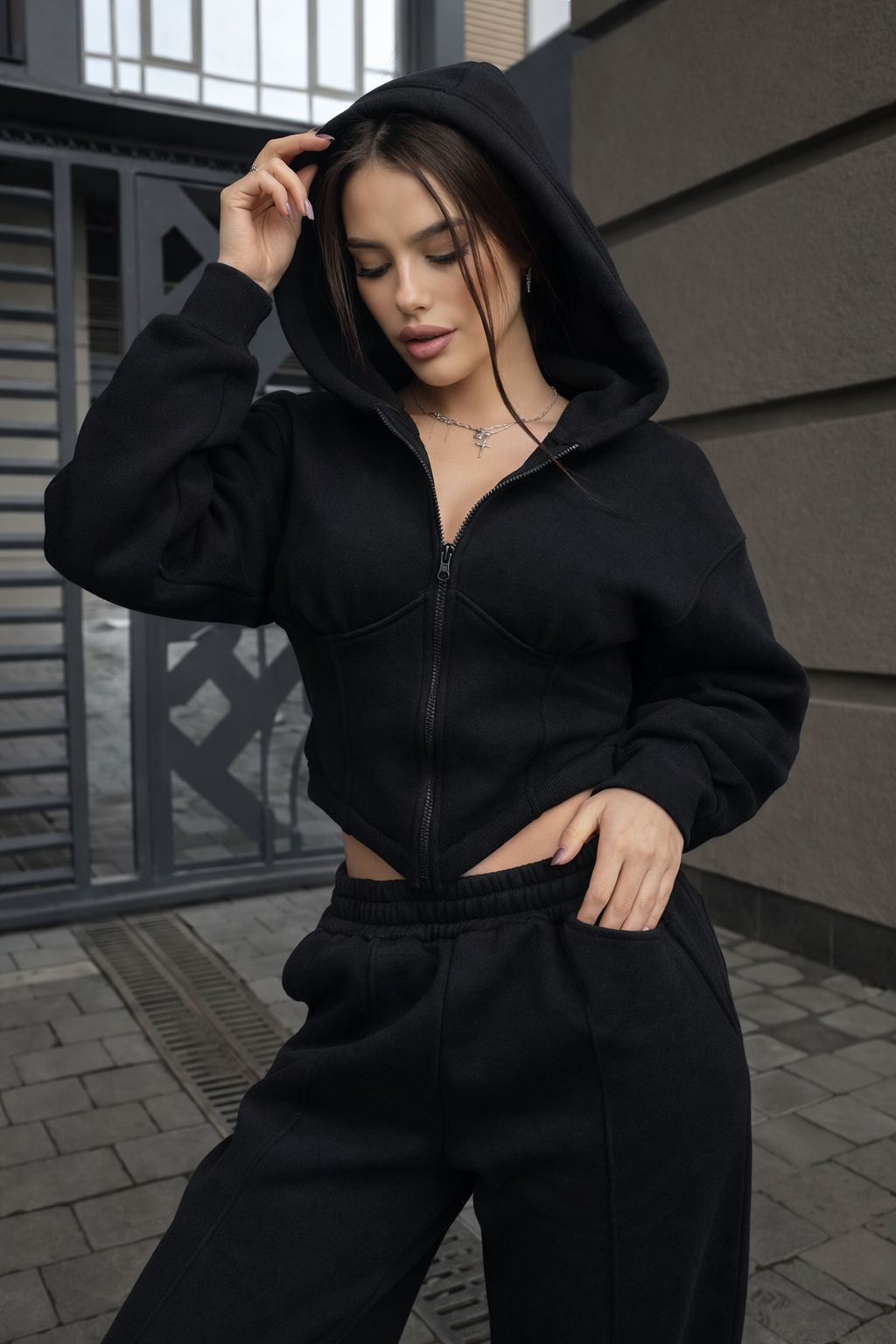 Oversize 3'Lü set Siyah