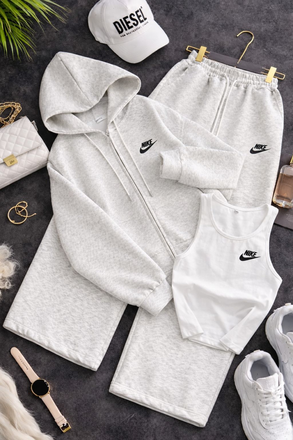 Nike 3'lü Set Takım Gri