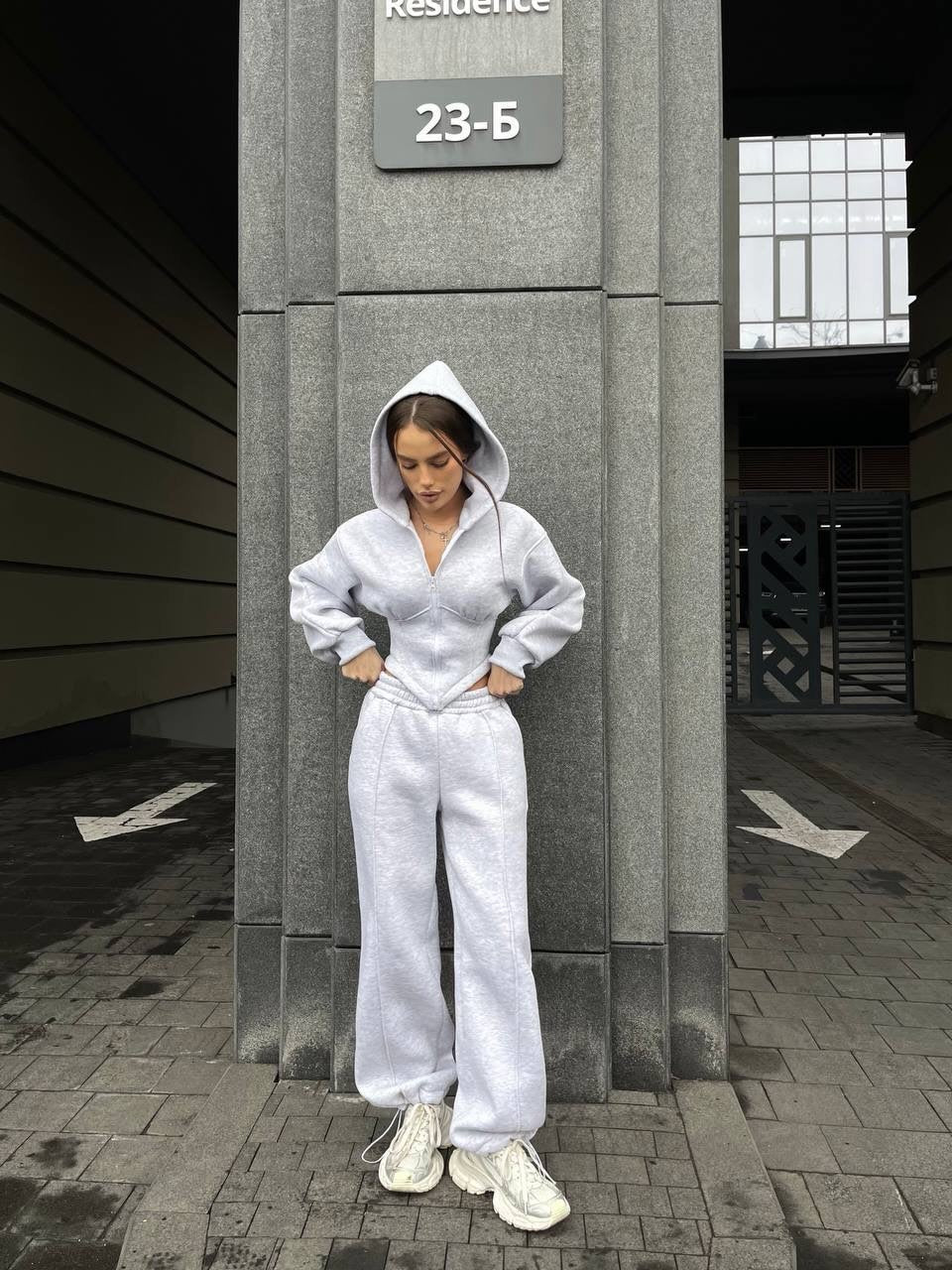 Oversize 3'Lü set Gri