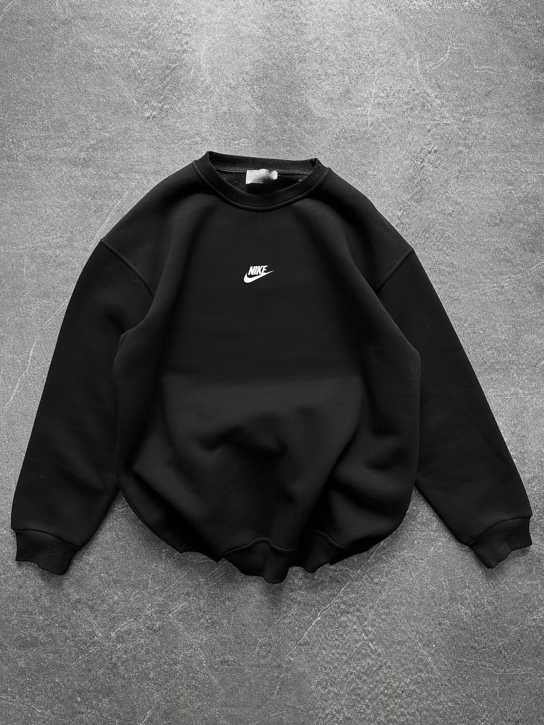 Oversize Nk Bisiklet yaka Sweatshirt Siyah