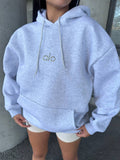 Alo Oversize Kapşonlu Sweatshirt Gri