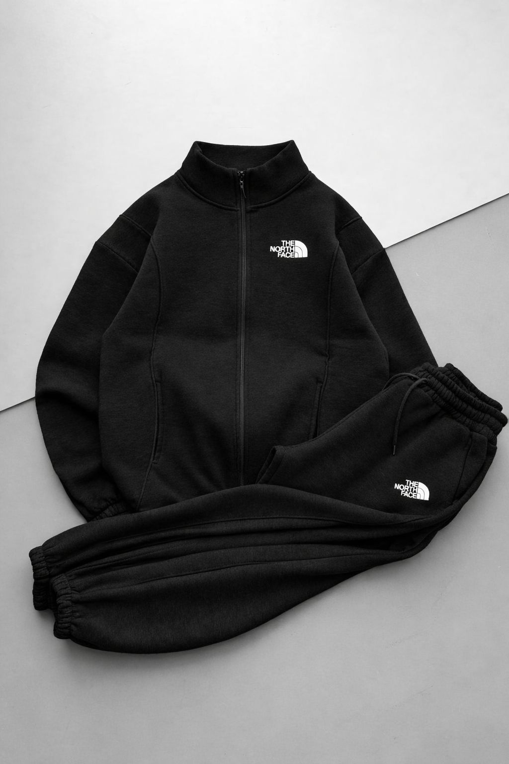 North Fermuarlı Eşofman Takımı Unisex Siyah