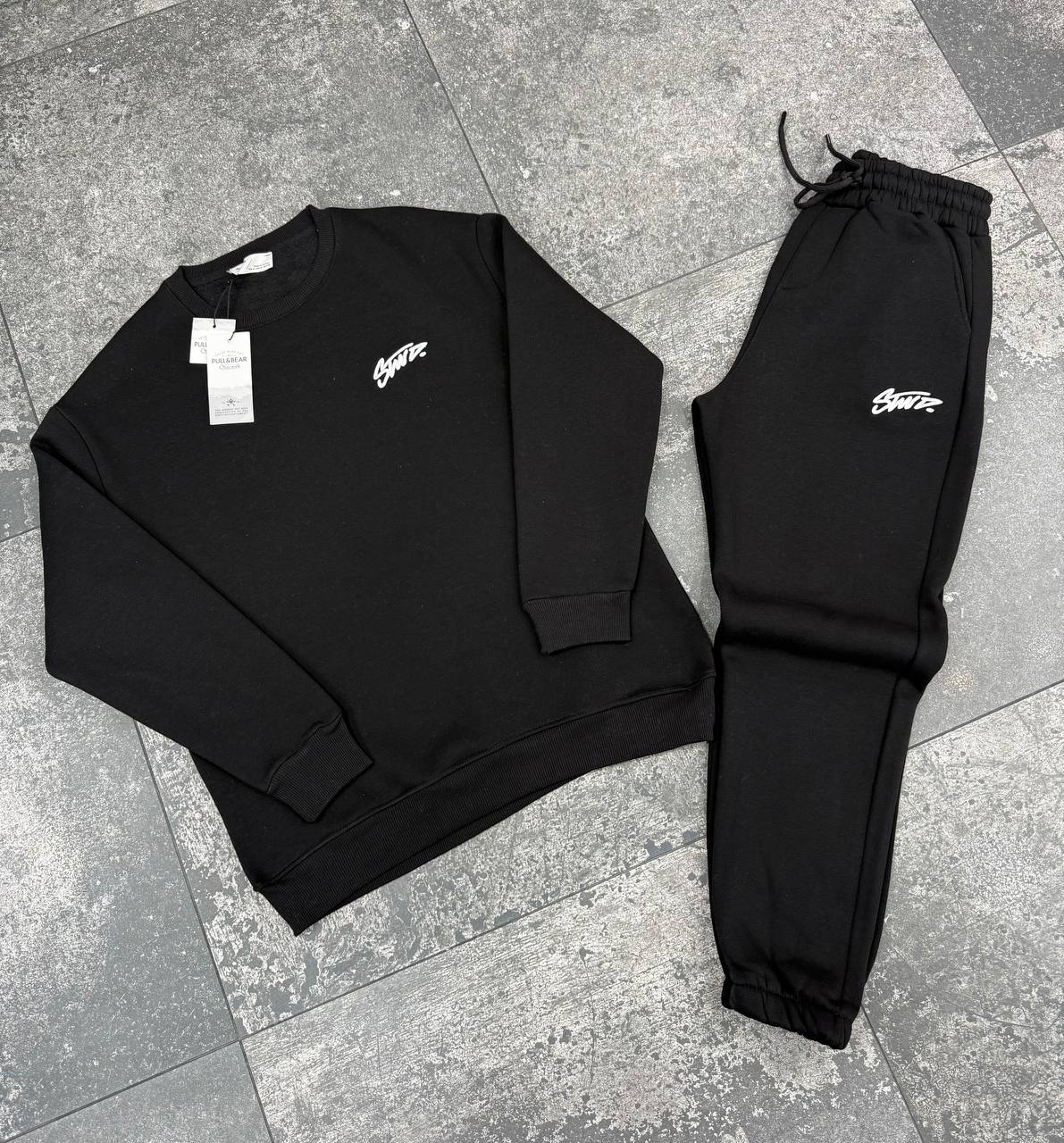 STWD OVERSİZE EŞOFMAN TAKIMI 3 İPLİK UNISEX SİYAH