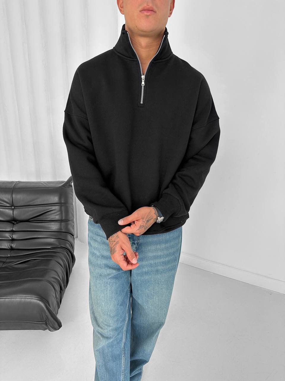 Yarım Fermuarlı Sweatshirt