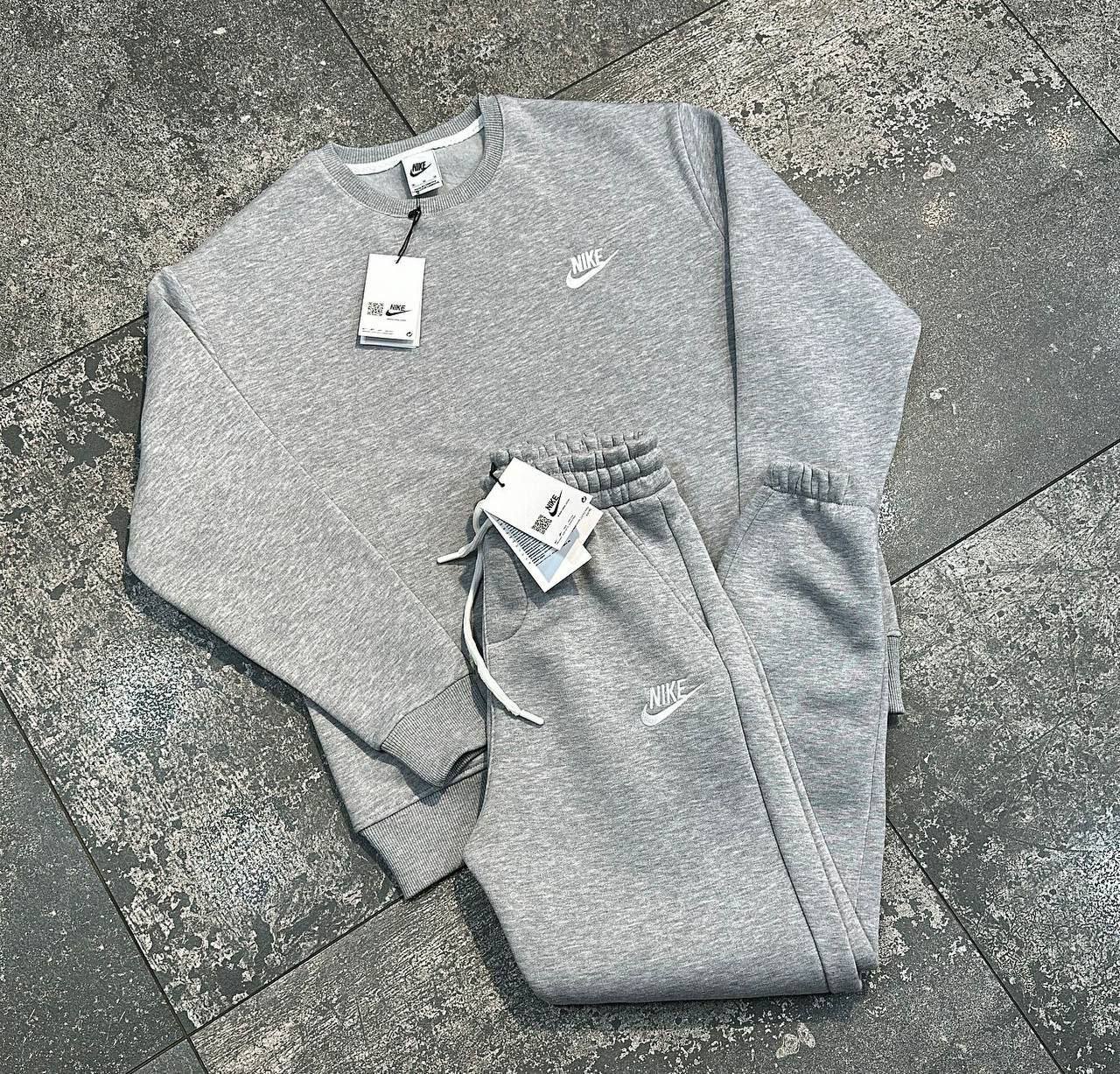 Nike Takım 3 İplik Şardonlu  Unisex Takım %100 Pamuk Gri