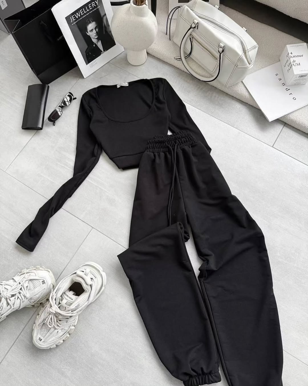 Fit Kalıp Takım Sade Siyah