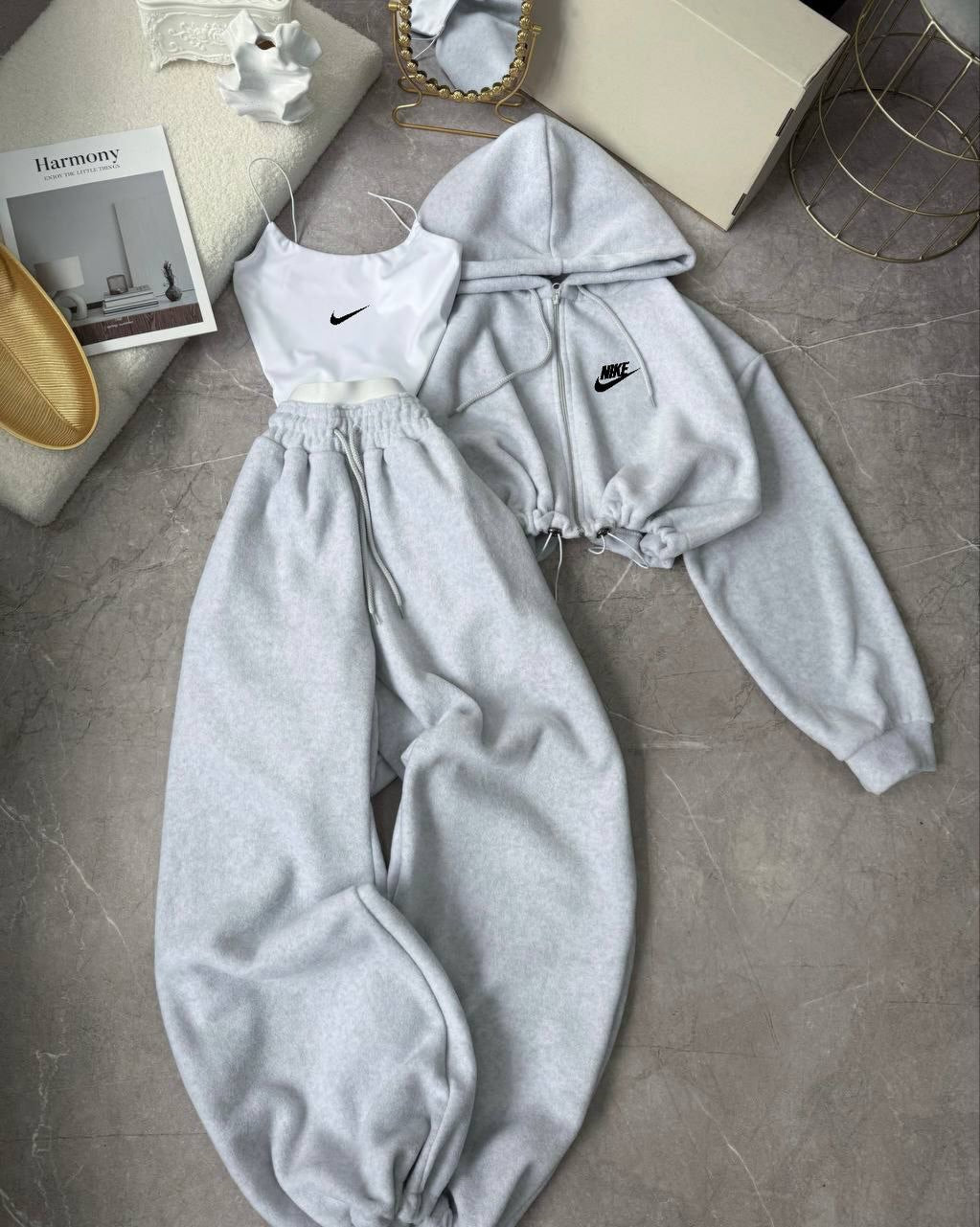 Nike 3'lü Set Takım Gri