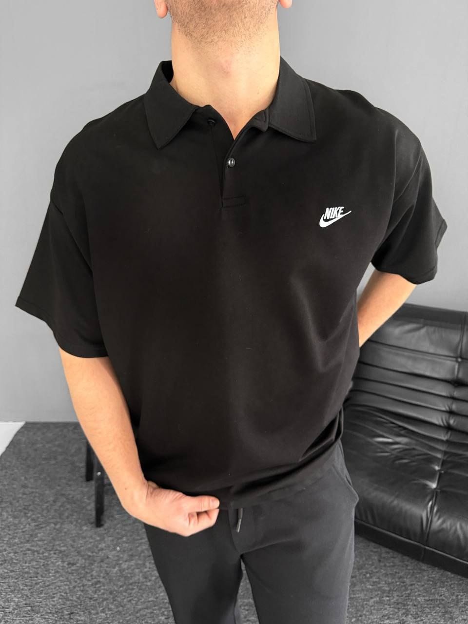 NİKE  POLO YAKA  T-SHİRT SİYAH