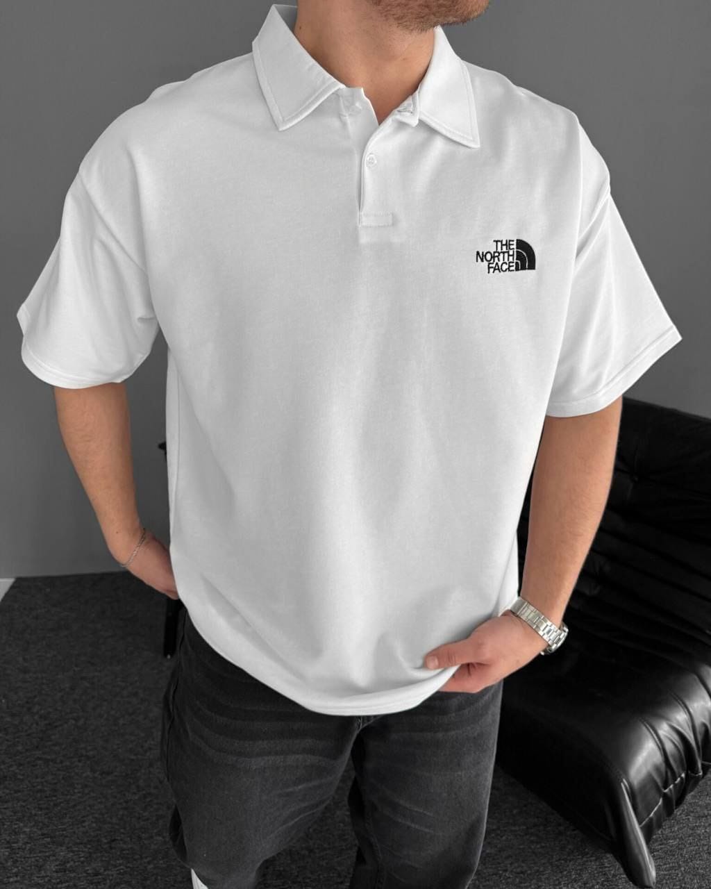 NORTH FACE POLO YAKA T-SHİRT BEYAZ