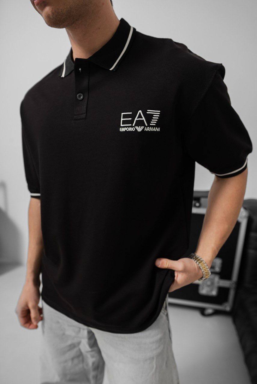 EA7 POLO YAKA  T-SHİRT SİYAH