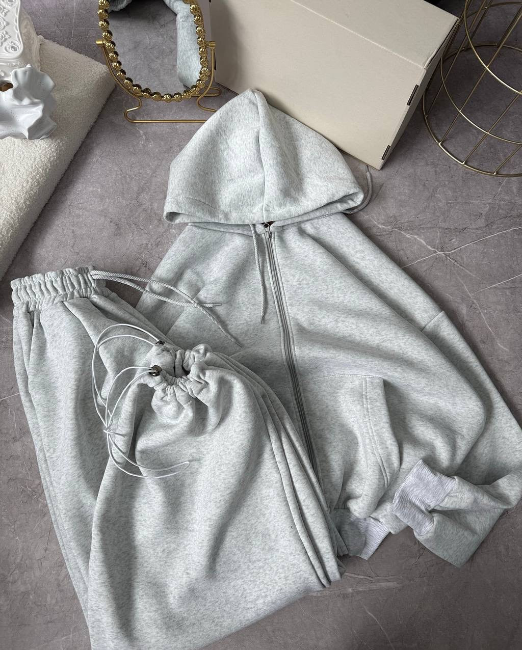 Modern Oversize Gri 3'lü Set