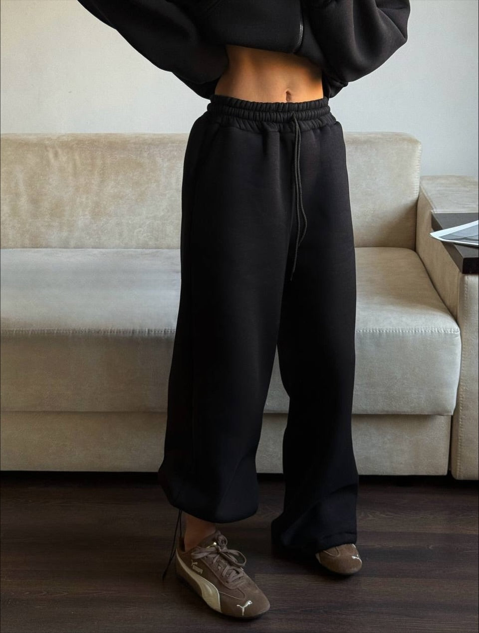 Modern Oversize Siyah 3'lü Set