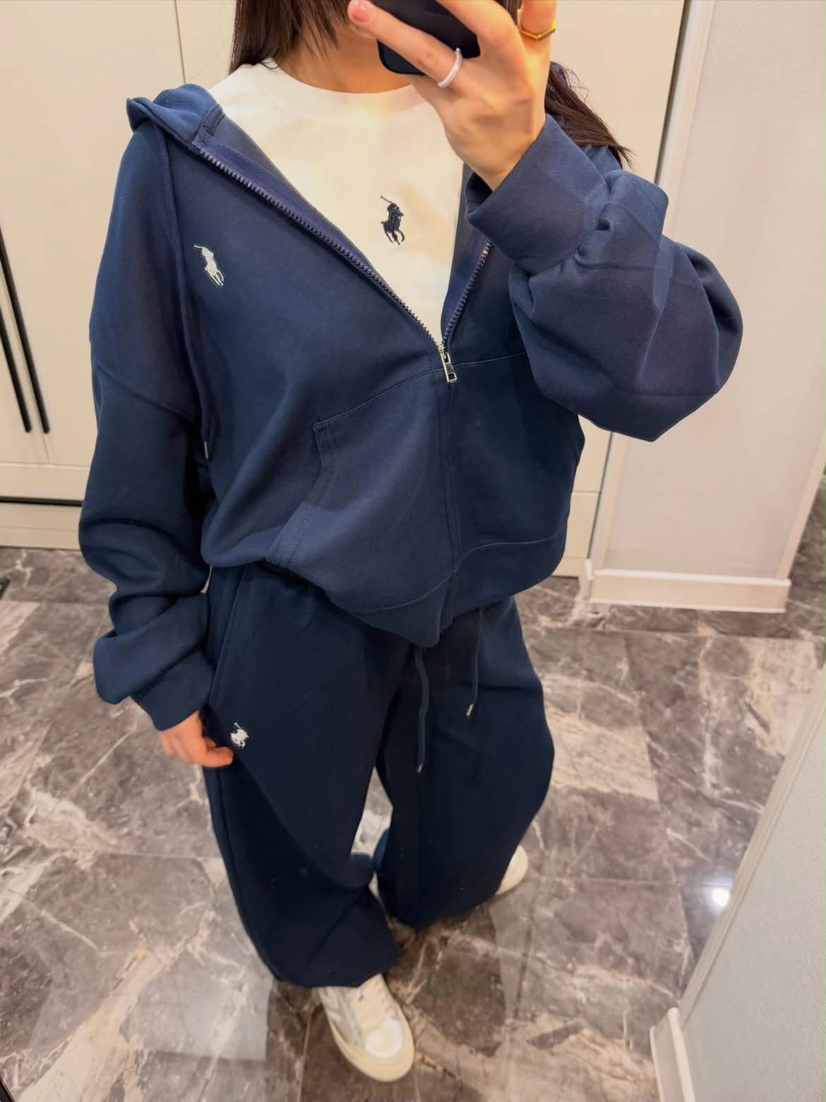 Polo 3'lü Set Takım Lacivert Mevsimlik Yazlık Kumaş Yeni Sezon