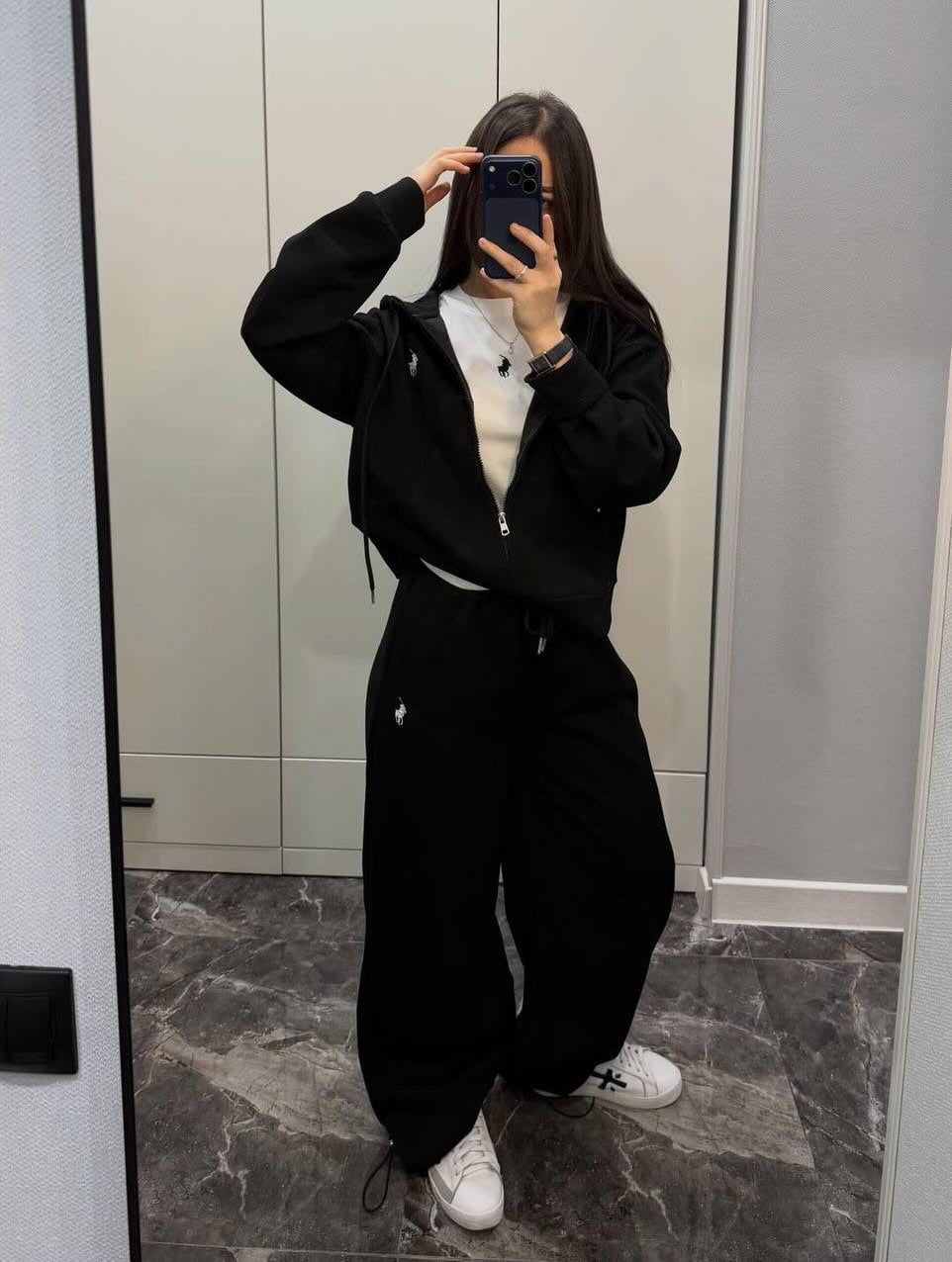 Polo Takım 3'lü Set Siyah