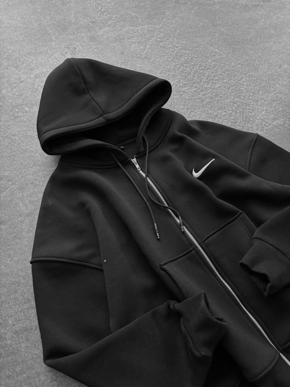 Nike Tik Oversize Fermuarlı Hırka Siyah