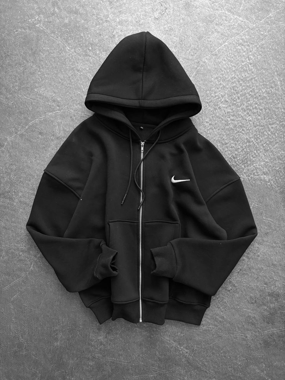 Nike Tik Oversize Fermuarlı Hırka Siyah