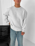 Bisiklet Yaka Sweatshirt Gri