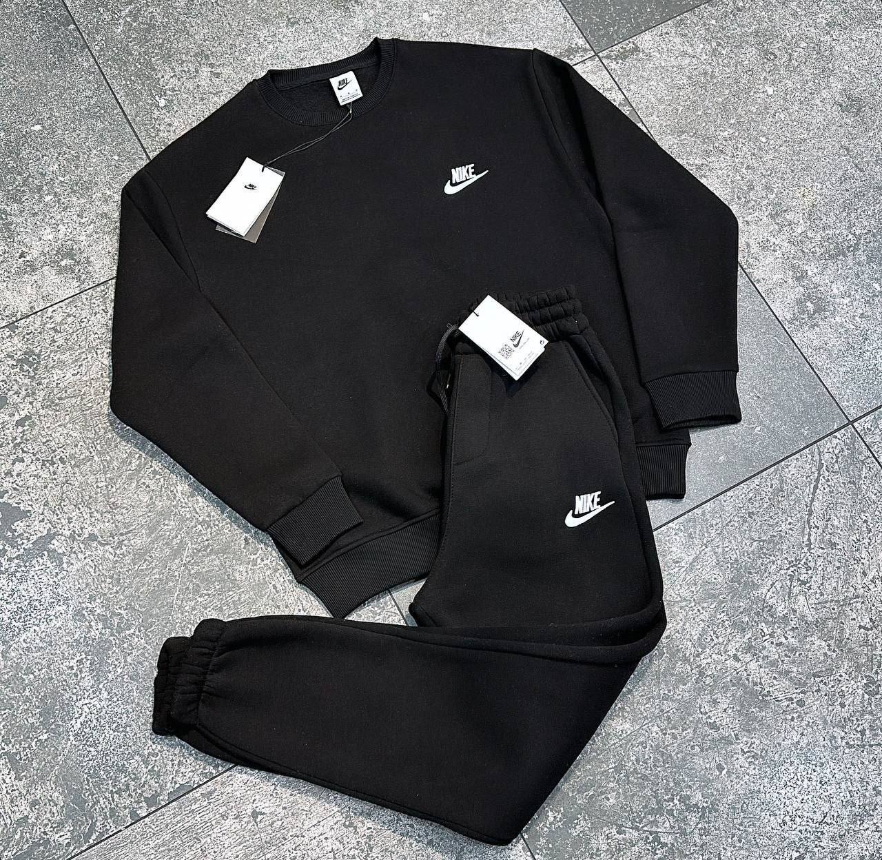 Nike Takım 3 İplik Şardonlu Unisex %100 Pamuk Siyah