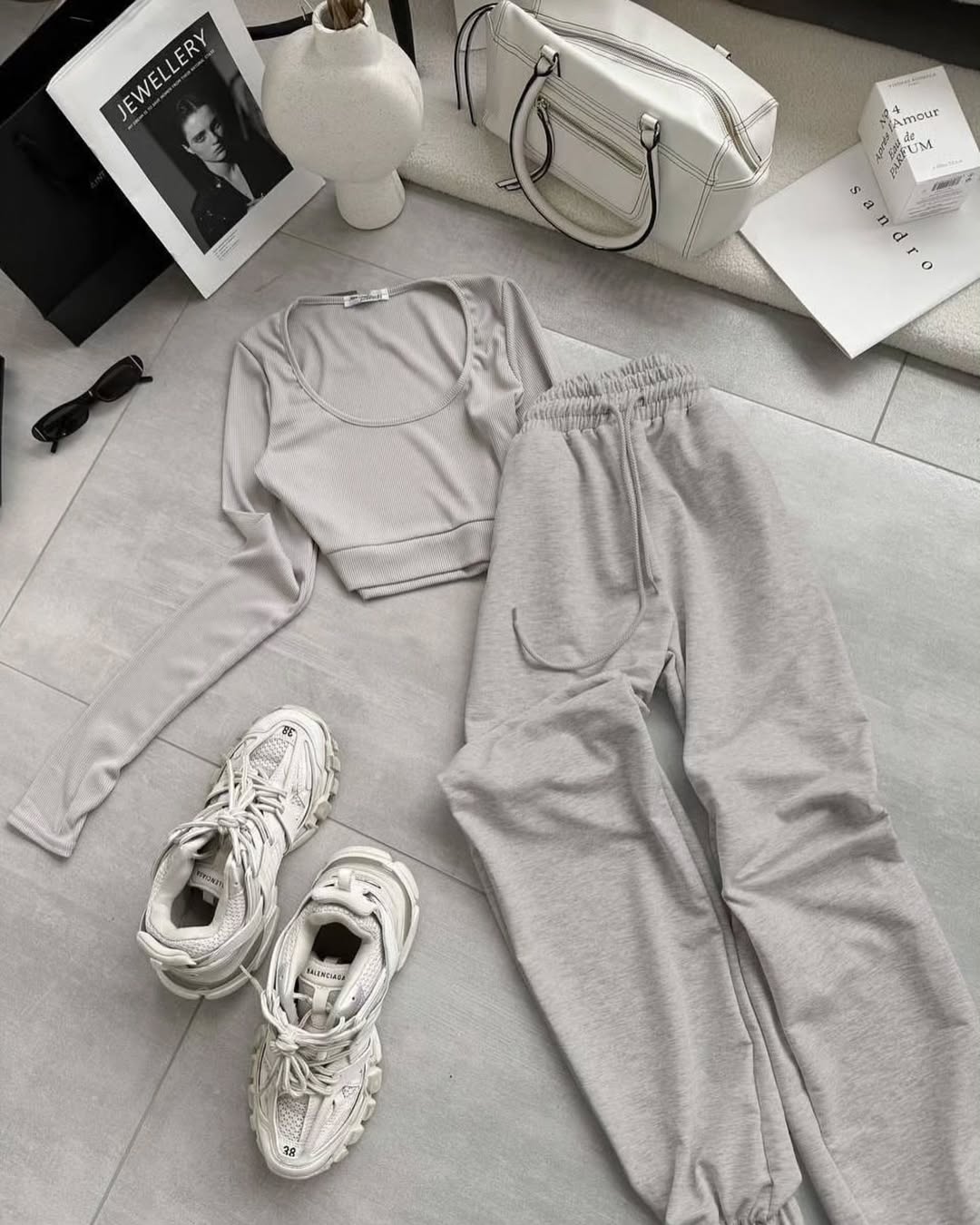 Fit Kalıp Takım Sade Gri