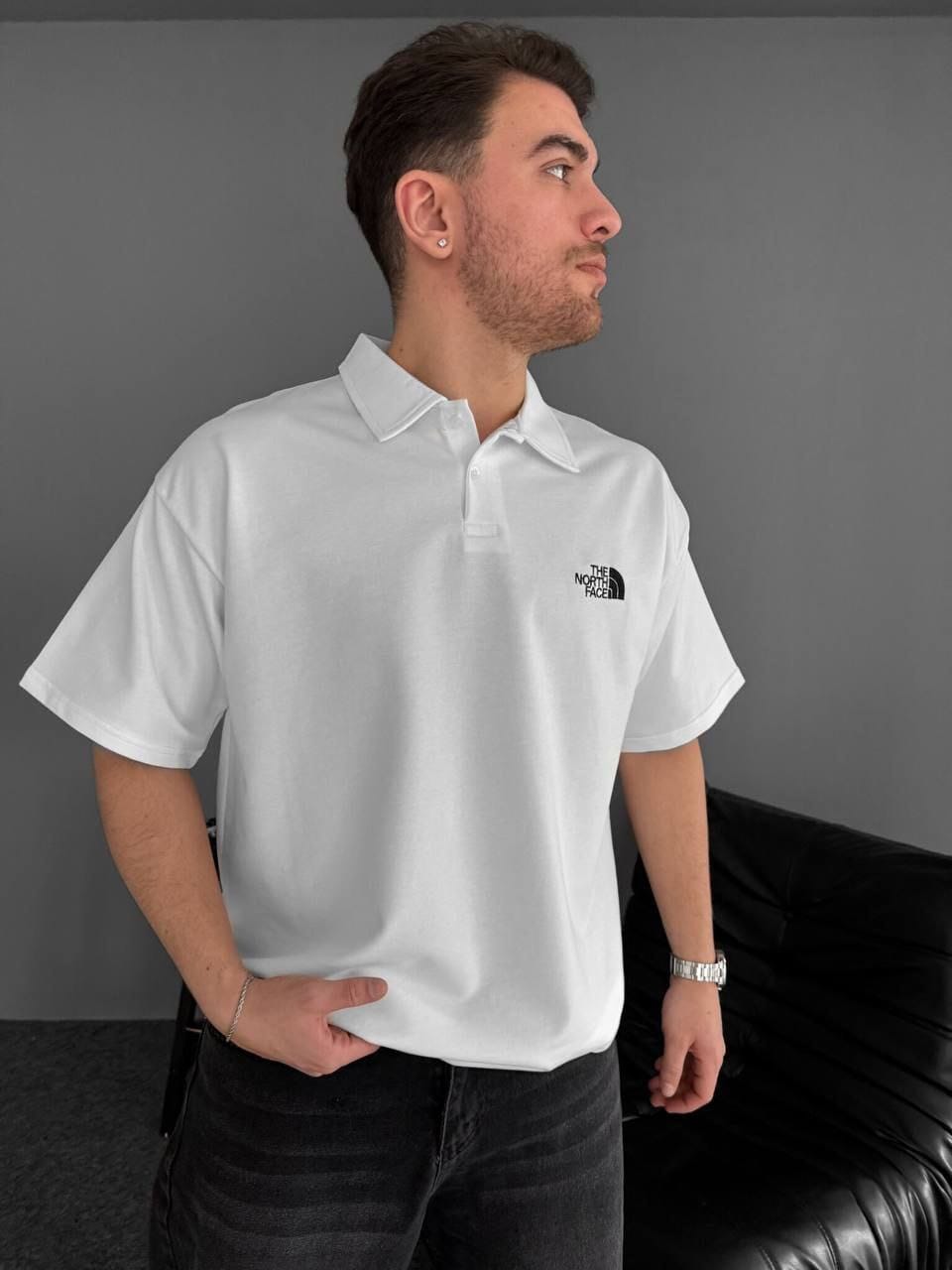 NORTH FACE POLO YAKA T-SHİRT BEYAZ