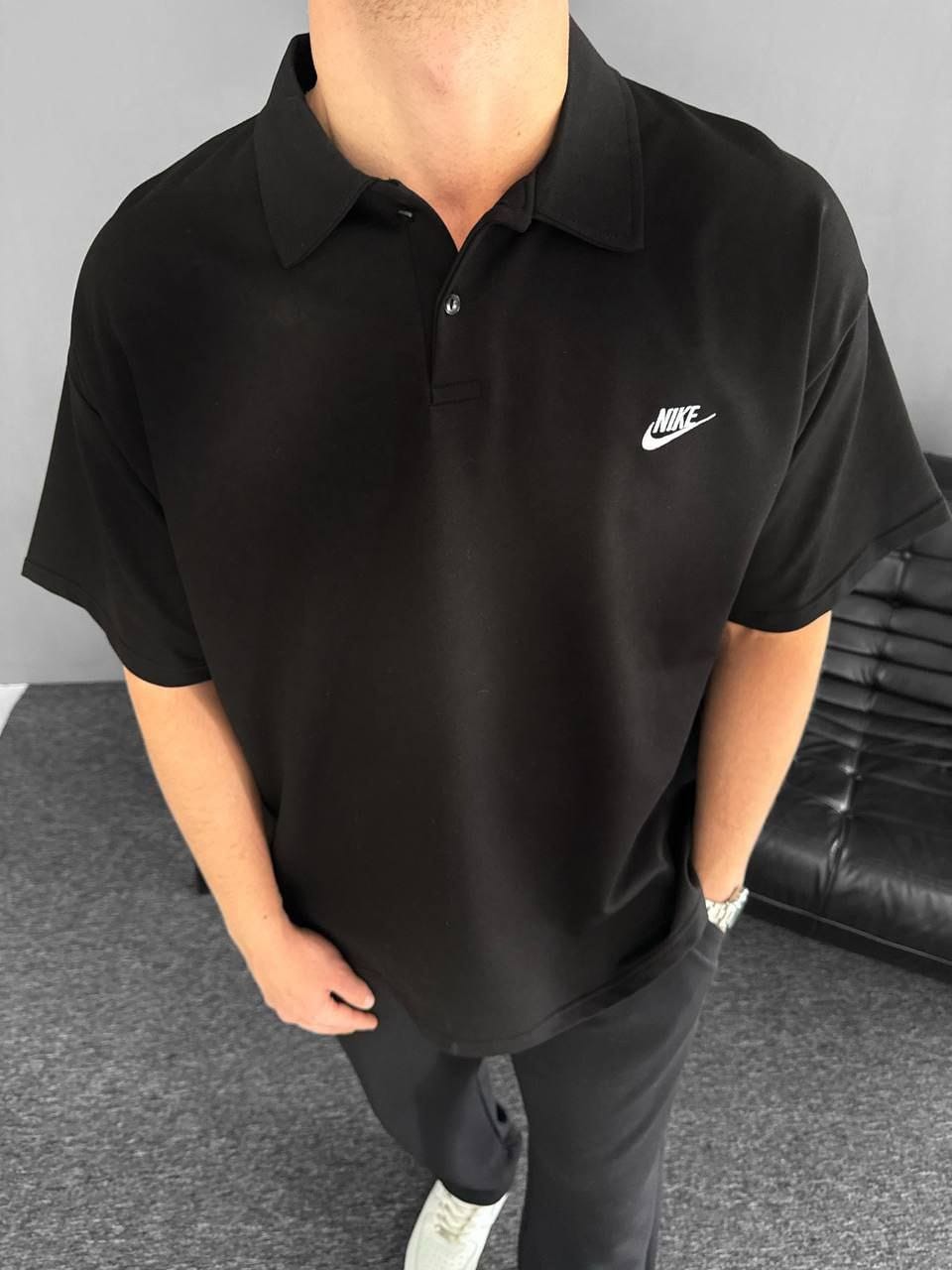 NİKE  POLO YAKA  T-SHİRT SİYAH