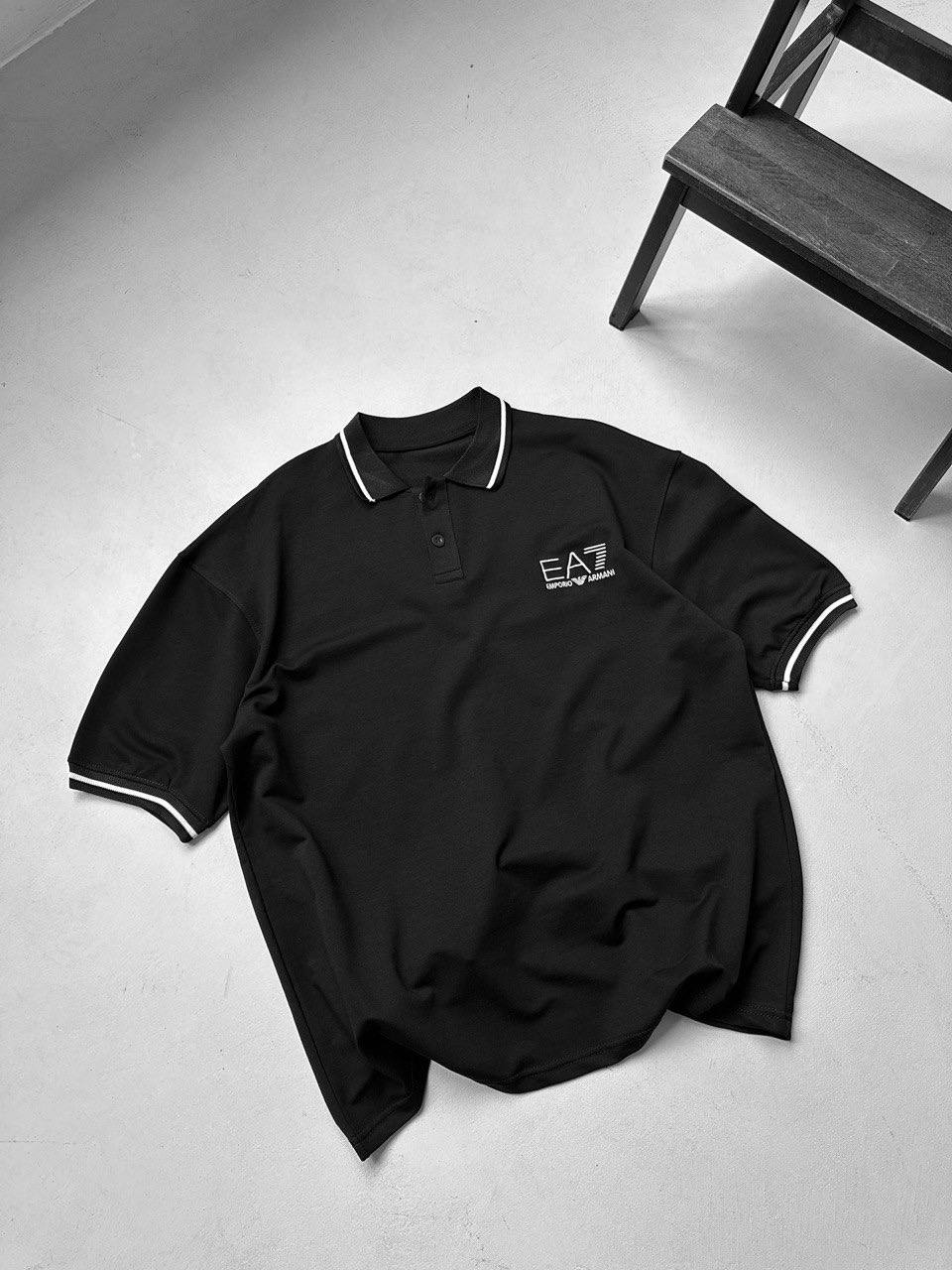 EA7 POLO YAKA  T-SHİRT SİYAH