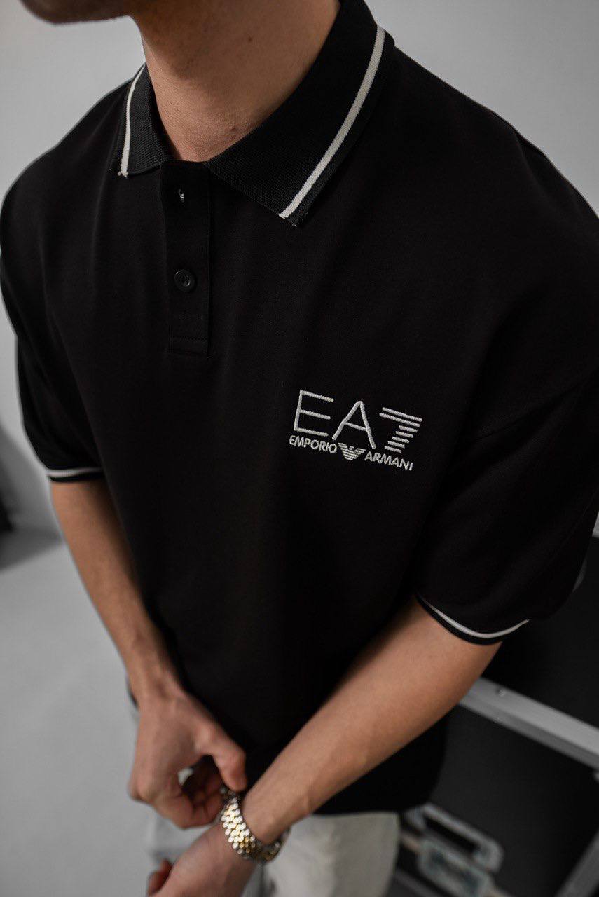 EA7 POLO YAKA  T-SHİRT SİYAH