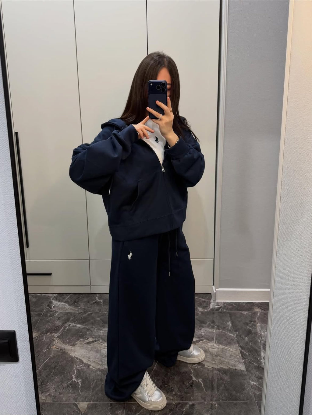 Polo 3'lü Set Takım Lacivert Mevsimlik Yazlık Kumaş Yeni Sezon