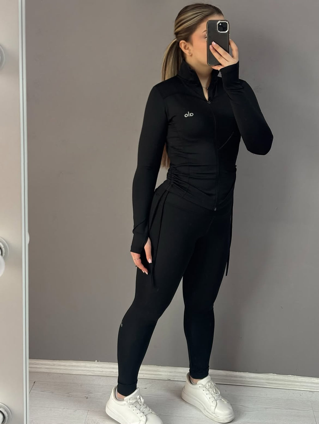 ALO SIYAH EXTRA RAHAT FİTT SET  FITNESS PLATES YÜRÜYÜŞ LİKRALI TAKIM