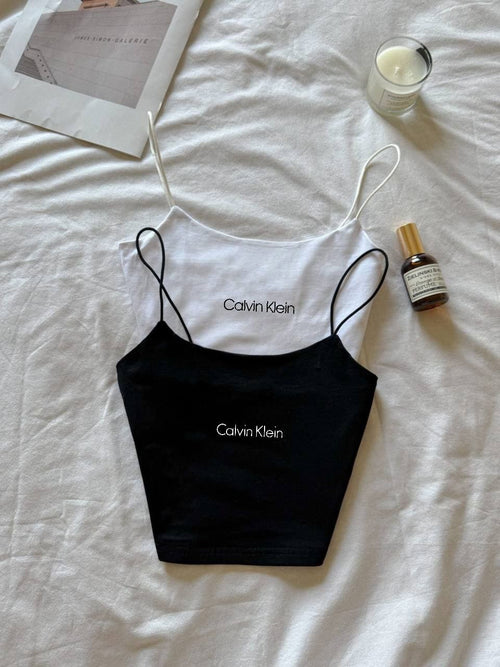 2'Lİ SET SİYAH BEYAZ CALVİN KLEİN CROP