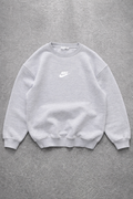 Oversize Nk Bisiklet yaka Sweatshirt Gri