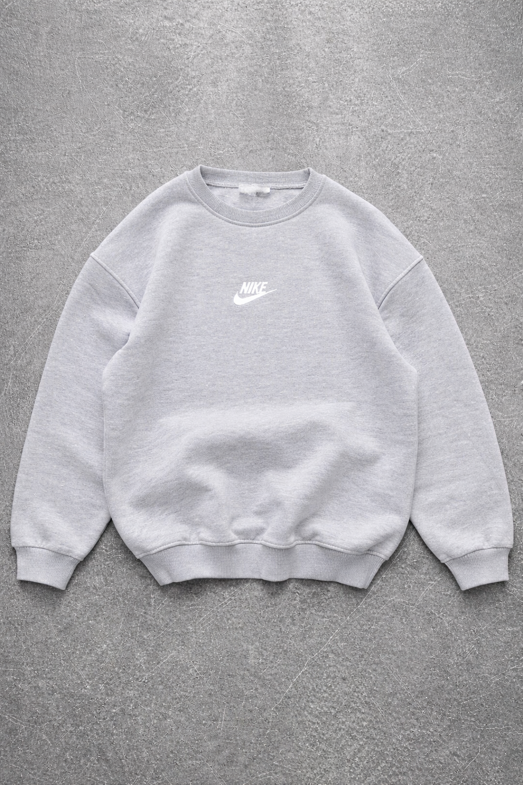Oversize Nk Bisiklet yaka Sweatshirt Gri